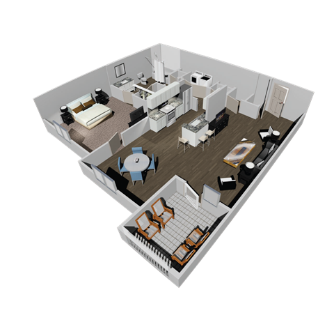 1 bedroom 1 bathroom floorplan